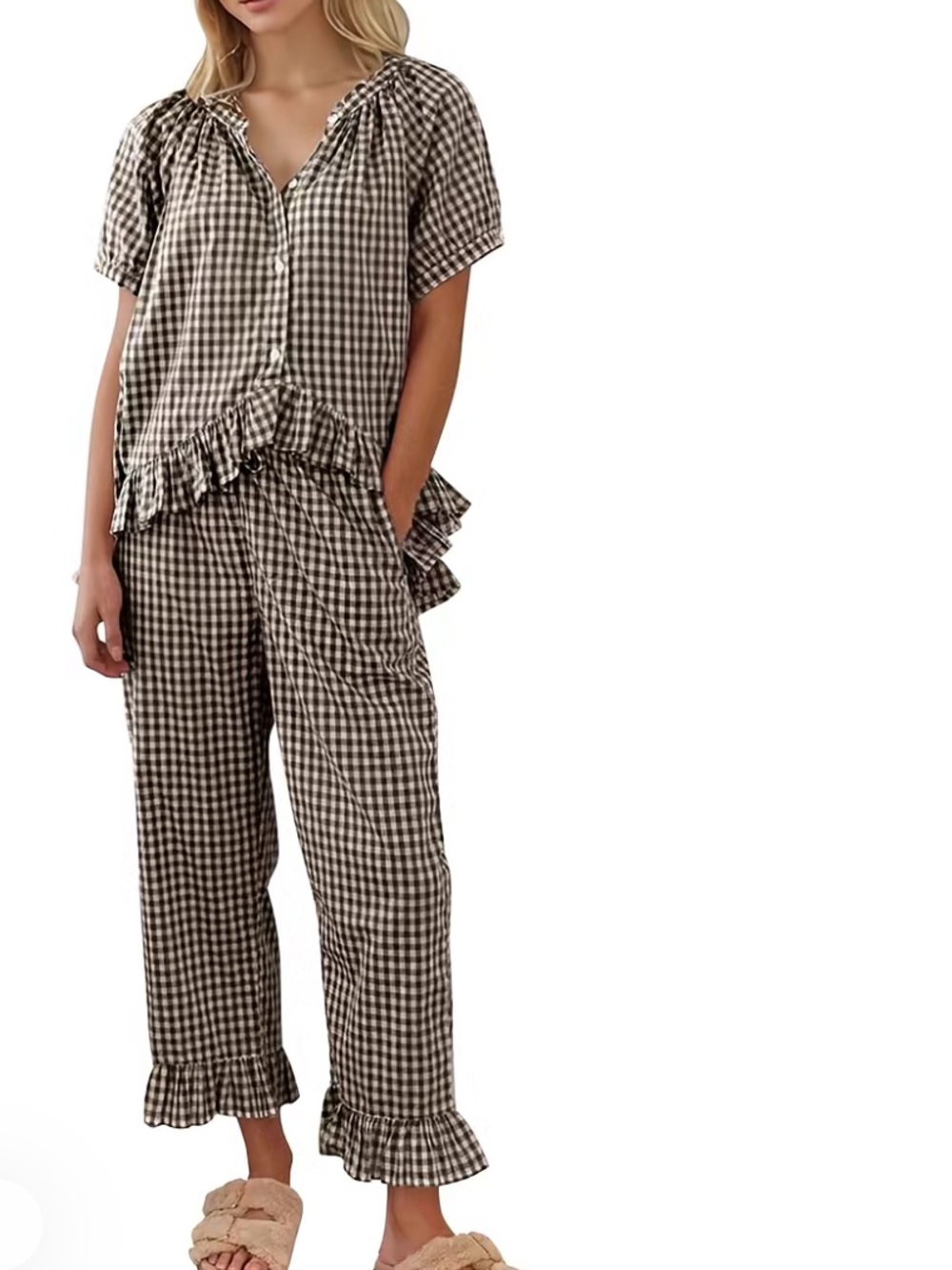 Gingham Pajama set